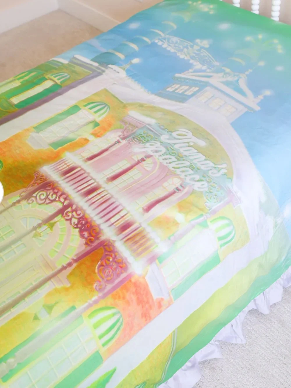 Posh Peanut Disney Princess Tiana Reversible Duvet Cover in Lavender & Yellow